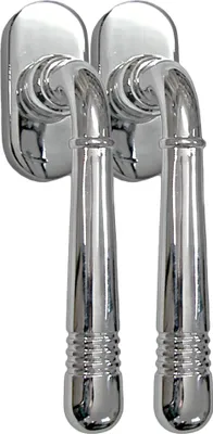Produktbild von Fenstergriff Set 2 x FG Helena 1673 Chrom Rasterolive Fensterbeschlag Drücker