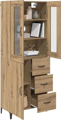 Immagine prodotto di vidaXL Credenza rovere artigianale 69,5 x 34 x 180 cm Materiale a base di legno