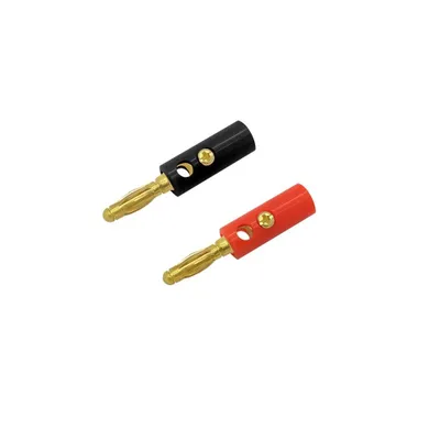 Produktbild von 100x ARLI Bananenstecker vergoldet bis 4mm² - 50x rot + 50x schwarz Set