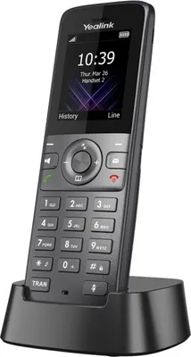 Produktbild von Yealink W73H, IP-Mobiltelefon, Schwarz, Kabelloses Mobilteil, Tisch/Wand, 50 m, 300 m