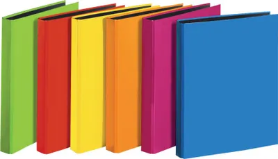 Image de 10x Veloflex® 1143300 Classeur à anneaux VELOCOLOR® - A4, carton, anneau 4-D, Ø anneau 25 mm, couleurs assorties