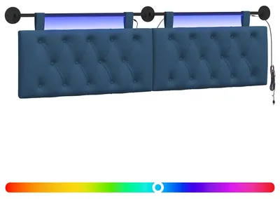 Produktbild von Hängendes Kopfteil Mit LED Licht Blau Stoff