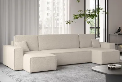 Zdjęcie produktu dla Sofa w kształcie U BEST narożnik tkanina Abriamo beżowy