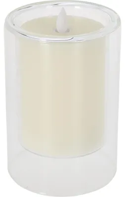 Produktbild von LED-Kerze im Glas, weiß