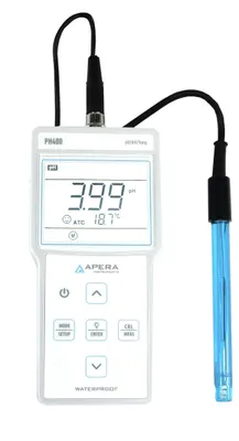 Tragbares pH-Meter, pH 0,00–14,00, inkl. Elektrode