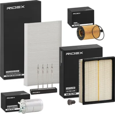 Produktbild von RIDEX Inspektionspaket Filterset für AUDI A4 Avant (8ED, B7) A4 Limousine (8EC, B7)