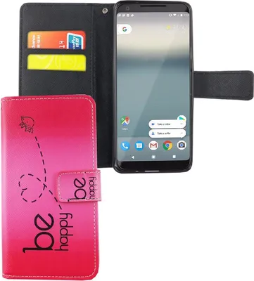 Produktbild von Handyhülle Tasche für Handy Google Pixel 2 Be Happy Pink