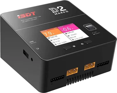 Produktbild von YUNIQUE GREEN-CLEAN-POWER ISDT D2 Mark 2 Dual Ladegerät AC 2-Kanal für LiPo LiHV LiFe Li-Ion 1-6S NiMH NiCd 1-16S Pb 1-12S mit Balancer USB 5V 2A
