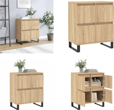 Obrázek produktu pro vidaXL Příborník Sonoma dub 60x35x70 cm materiál na bázi dřeva - Příborník - Příborníky - Komoda - Příborník
