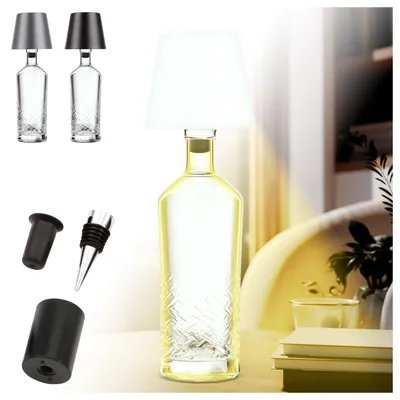 Produktbild von LED Flaschenlampe Bottle Light V2442 – Dimmbare Deko-Leuchte mit 3 Lichtfarben und TOUCH-Funktion für Innen & Außen weiß