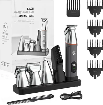 Produktbild von INF 5-in-1-Profi-Haar- und Bartschneider Silber