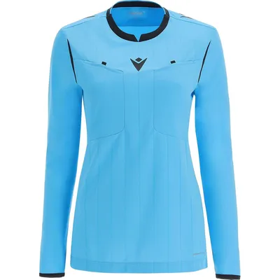 Image de Maillot d'arbitre Macron Stephanie pour femme - Turquoise fluo / Noir