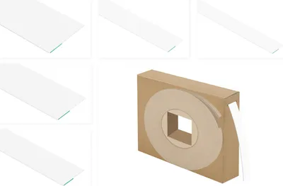 Produktbild von HEXIM Fenster/PVC Flachleisten 1,5mm Stärke - Kunststoffleisten 20 bis 200mm Breite, wahlweise selbstklebend - 2 Meter HJ 2515(25x1.5mm mit Filmklebeband)