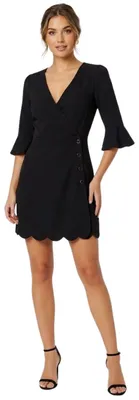 Image de Robe enveloppante élégante noire pour femme Naf Naf, taille S
