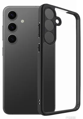 Produktbild von Für Samsung Galaxy S25 Frosted TPU + Transparent PC Schutz Hülle Cover Schwarz