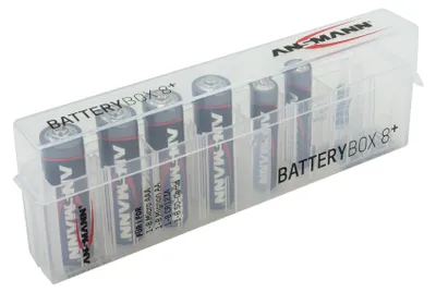 Produktbild von ANSMANN Batteriebox für 8 Stück Akkus Größe AAA,AA,CR123A,CR2
