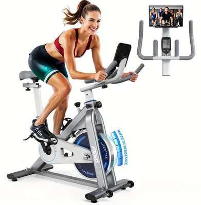 Image de Vélo d'appartement - Ergomètre - Vélo de fitness - Vélo d'intérieur - Vélo stationnaire - Résistance de 300 watts