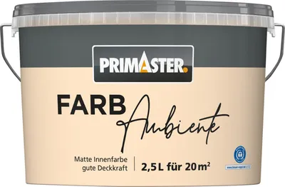 Produktbild von Primaster Farbambiente Wandfarbe matt pfirsich 2,5 L