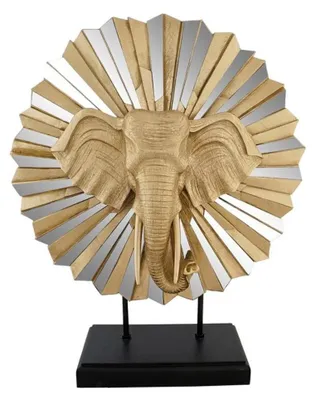 Dekofigur aus Harz und Glas, gold, 61,5 x 52,5 x 23,5 cm