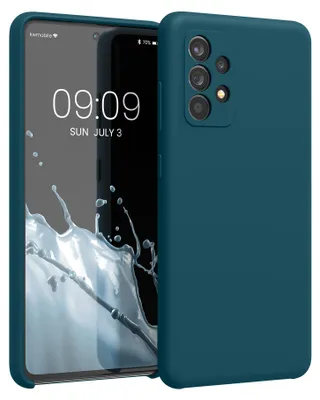 Produktbild von kwmobile Handyhülle für Samsung Galaxy A52 / A52 5G / A52s 5G Hülle - Case Silikon - Kabelloses Laden - Schutzhülle Cover in Petrol matt