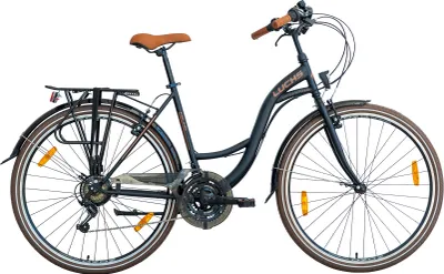 Produktbild von 26 Zoll Luchs "Feline" Cityrad Hollandrad Citybike Trekkingrad Damen Fahrrad Mädchenfahrrad Schwarz/Braun