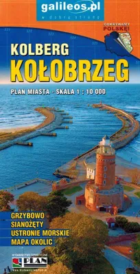 Immagine prodotto di Kolberg. Ustronie Morskie, Grzybowo, Sianożęty 1:10.000. Mappa della città / Mappa turistica. Edizione 2024. Galileos