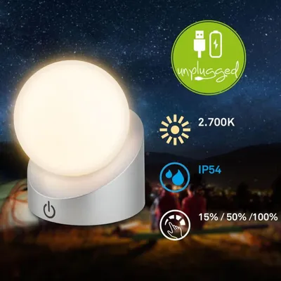 Immagine prodotto di Mini lampada da tavolo a LED senza fili IP54 Lampada da tavolo a batteria per esterni/interni Dimmerabile Touch