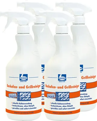 Produktbild von Dr. Becher Backofen und Grillreiniger 1L gegen Fett- & Bratrückstände (4er Pack)