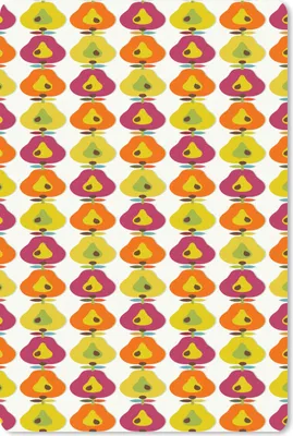 Produktbild von MuchoWow® Mauspad Mousepad Retro - Design - Birne - Obst 40x60 cm - Mousepads - Maus Mat - Pad - Mausunterlage - Schreibtisch Accesoire