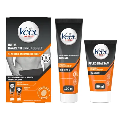 Produktbild von VEET Men Intim Haarentfernungs-Creme Kit 100ml + 50ml