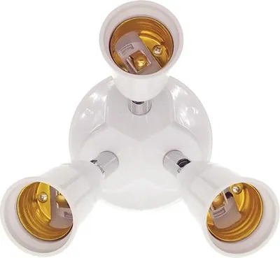 Image de Adaptateur de douille d'ampoule E27 à 3 têtes Angles réglables pour une large couverture à l'intérieur et à l'extérieur