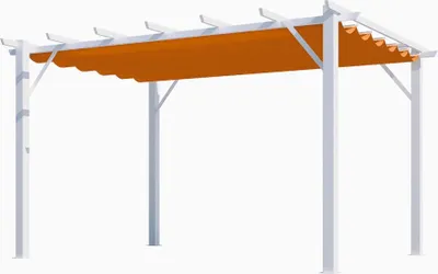 Image de Pergola aluminium 12 m2 blanc - Habrita - PER 4030 WR -