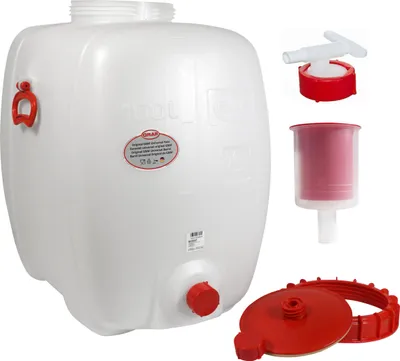 Produktbild von Graf Getränkefass Kunststofffass Oval 100 L mit Auslaufhahn NW 10 und Gärspund