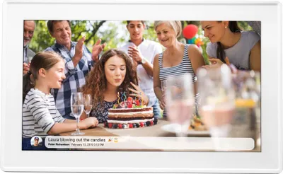 Produktbild von Inter Sales PFF-1515W 15.6'' digitaler Bilderrahmen weiß - Digitaler Foto-Rahmen