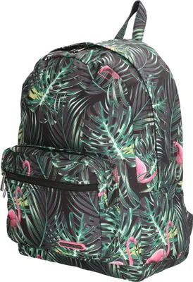 Produktbild von Rucksack-Wanderrucksack-Laptopfach-Palmen Flamingo Grün Schwarz-43 cm-Bowatex