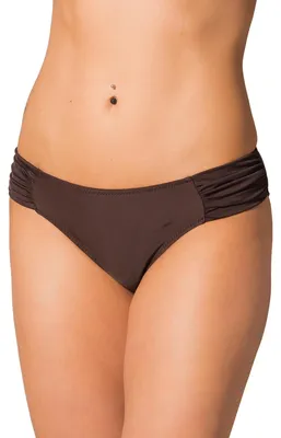 Produktbild von Aquarti Damen Bikinihose mit seitlichen Raffungen, Farbe: Braun, Größe: 38
