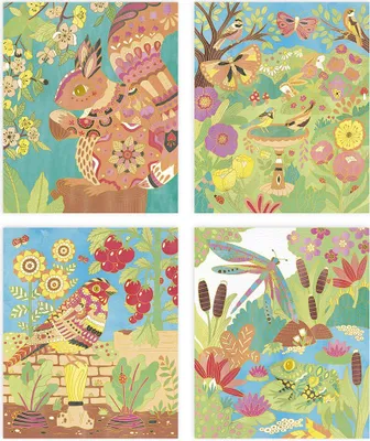 Produktbild von Janod Goldgemälde Aquarellmalerei Jardin Mehrfarbig Mehrfarbig One Size