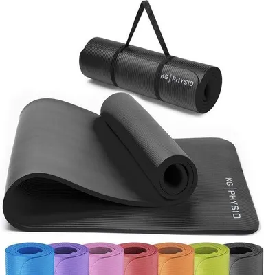 Produktbild von Famanu Yogamat 183x60 cm mit Antislip und Tragegurt - Dicke Fitnessmat für Yoga und Pilates