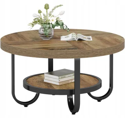 Immagine prodotto di Tavolino HOGA - ZF0009X, 80 x 80 x 45 cm, nero/marrone