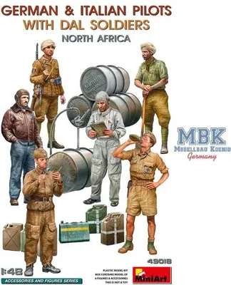 Obrázok produktu pre Nemeckí a talianski piloti s vojakmi DAL - Severná Afrika / 1:48