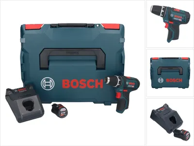 Image de Bosch GSR 12V-15 Professional Perceuse-visseuse sans fil avec boîtier L-Boxx + 1x Batterie GBA 3,0 Ah + Chargeur GAL 1230