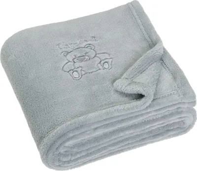 Produktbild von Playshoes - Fleecedecke für Kinder 75x100cm - Bär - Grau, Onesize