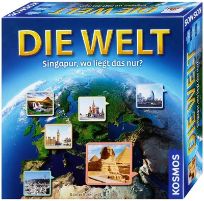 Productafbeelding van Wereldgeografie spel, familiespel voor 2-6 spelers, bordspel