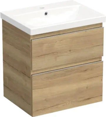 Obrázek produktu pro Koupelnová skříňka s umyvadlem Jungborn TRENTA 60 cm dub halifax přírodní
