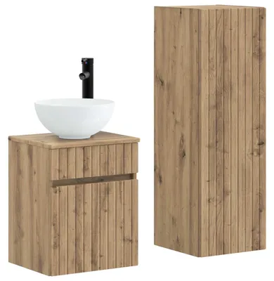 Imagen del producto de Juego de muebles de baño, 2 piezas, roble "Artisan", 33 x 34,5 x 100 cm
