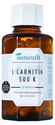 Zdjęcie produktu dla naturafit L-Carnitine 500 K Capsules, 120 kapsułek