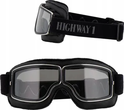 Obrázok produktu pre RETRO VINTAGE MOTOCYKLOVÉ BRÝLE, tmavé, štýlové, ideálne pre klasickú prilbu