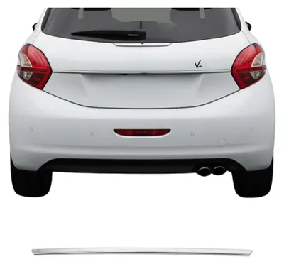 Image de Garniture de Hayon Coffre pour Peugeot 208 2012-2019 acier inox