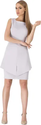 Produktbild von Damen Kleid Elegant Cocktail Stylisch; Grau/L/40