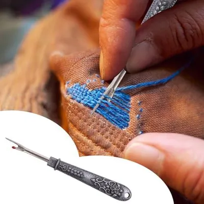 Produktbild von Nahttrenner im Retro-Stil Vintage Metall, vielseitig einsetzbar und elegant | Nahttrenner / Fadenreißer für Nähzubehör, Handarbeits- und Stickmuster sowie für Stoffarbeiten